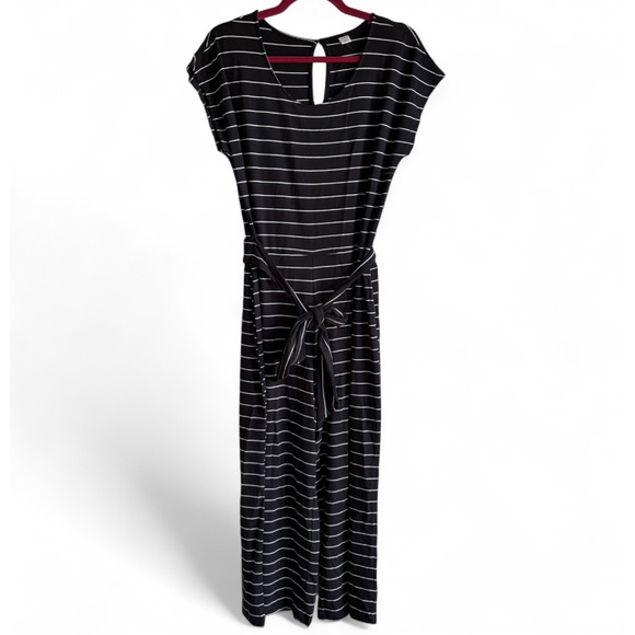 Old Navy Pants - Old Navy Striped Knit Wide Leg Jumpsuit Size M